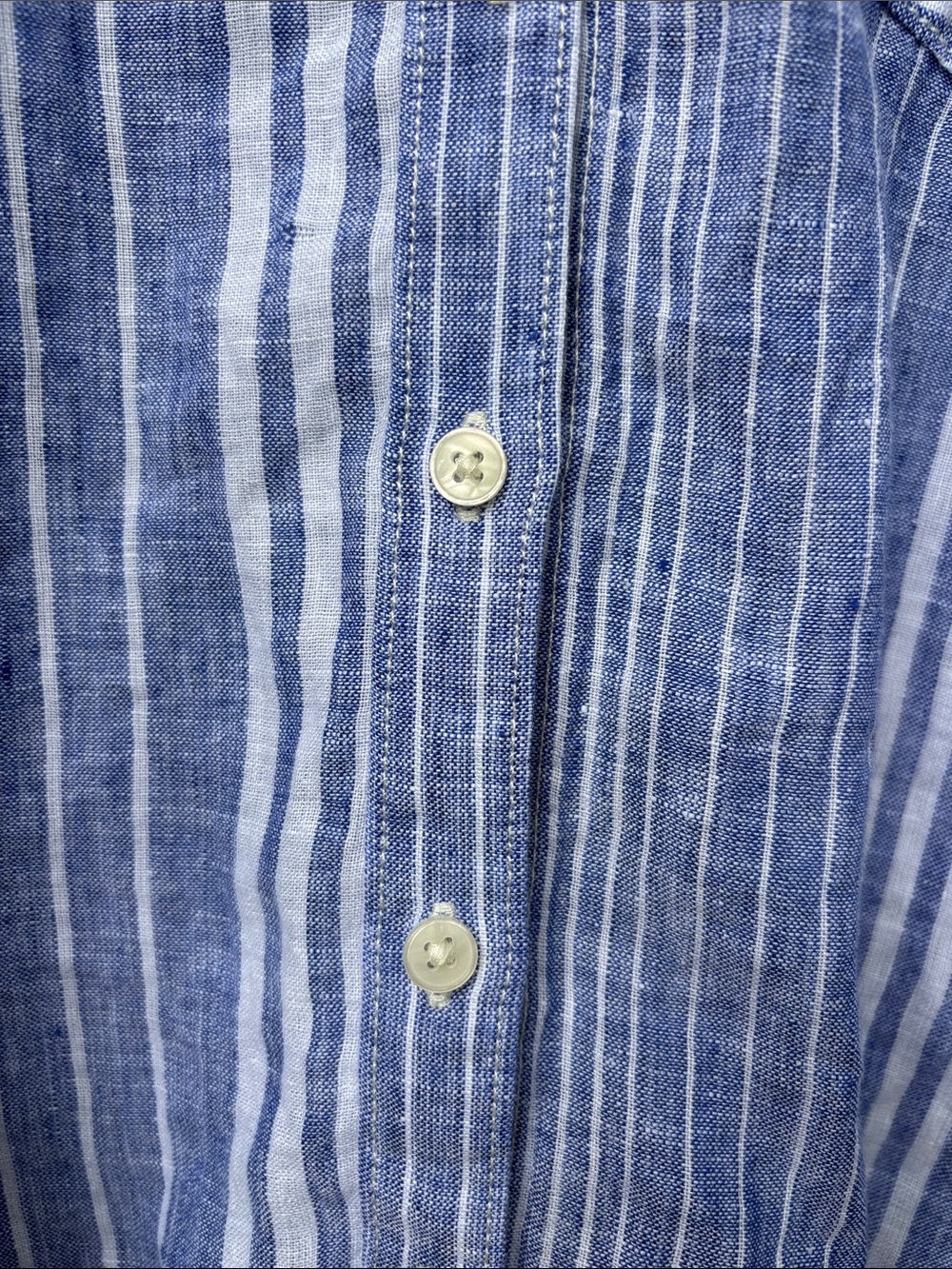 NWT Anthropologie Maeve Shrunken Bennet 100% Linen Button Down Shirt Medium - Picture 5 of 6